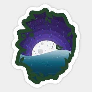 The Storm through the leaves Sticker